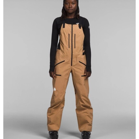 The North Face Women Tsirku GTX GORE TEX Shell Ski Bib Pant Almond $700 XXL Long - Picture 2 of 9